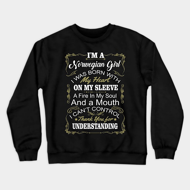 NORWEGIAN GIRL Crewneck Sweatshirt by BTTEES